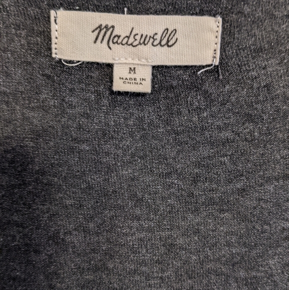 Madewell Swingy Tee Dress Heather Charcoal Size Medium - Picture 4 of 7